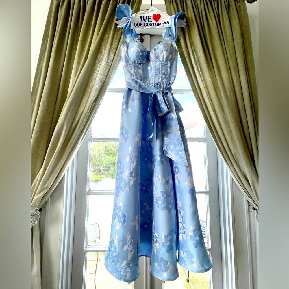 V. Chapman Vera Dress in Baroque Blue